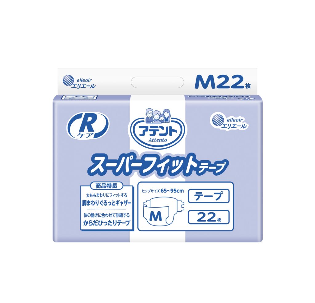 アテント業務用  Rケア スーパーフィットテープ【Mサイズ】22枚入り×3パック
